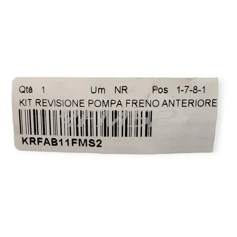 Kit revisione pompa freno anteriore per scooter mbk e yamaha bw's, aerox, nitro, next generation 50 cc con pompa freno brembo pistoncino 11 mm, ricambio KRFAB11FMS2