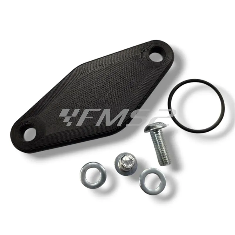 Tappo in plastica 3D per chiusura foro carter motore alloggiamento motorino avviamento scooter Minarelli con or e viti fissaggio, ricambio TAPPOMOTAVVSC