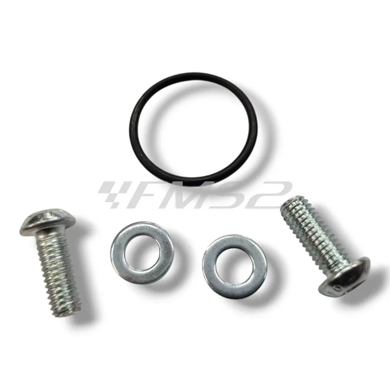 Tappo in plastica 3D per chiusura foro carter motore alloggiamento motorino avviamento scooter Minarelli con or e viti fissaggio, ricambio TAPPOMOTAVVSC