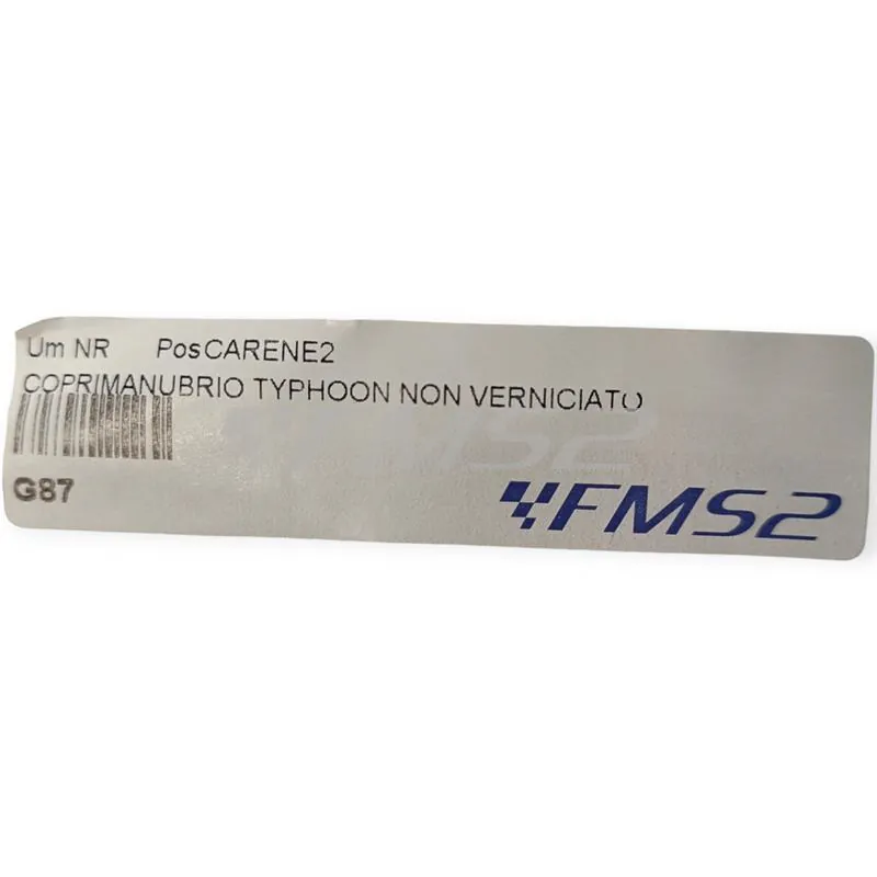 Copri manubrio Faco in plastica grezzo non verniciato per scooter Gilera Typhoon 50 cc e Piaggio Nrg, Ntt Nrg Mc2 prodotti fino al 1998, ricambio G87