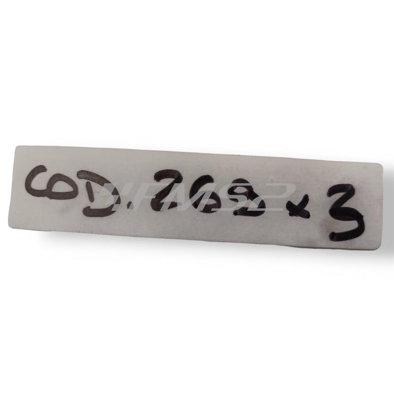 Attacco FAR in metallo zincato argento per specchi retrovisori con attacco inferiore M8 destro e filetto interno superiore M10 x 1,25 destro, ricambio 0269