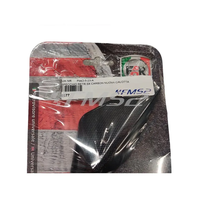 0277 Specchietto retrovisore sinistro carbon completo di attacchi (FAR)