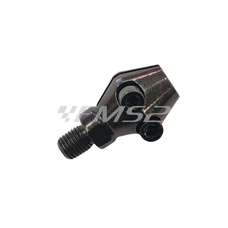 Supporto specchietto retrovisore Aprilia red rose 50 e 125 in metallo cromato nero, ricambio 0544