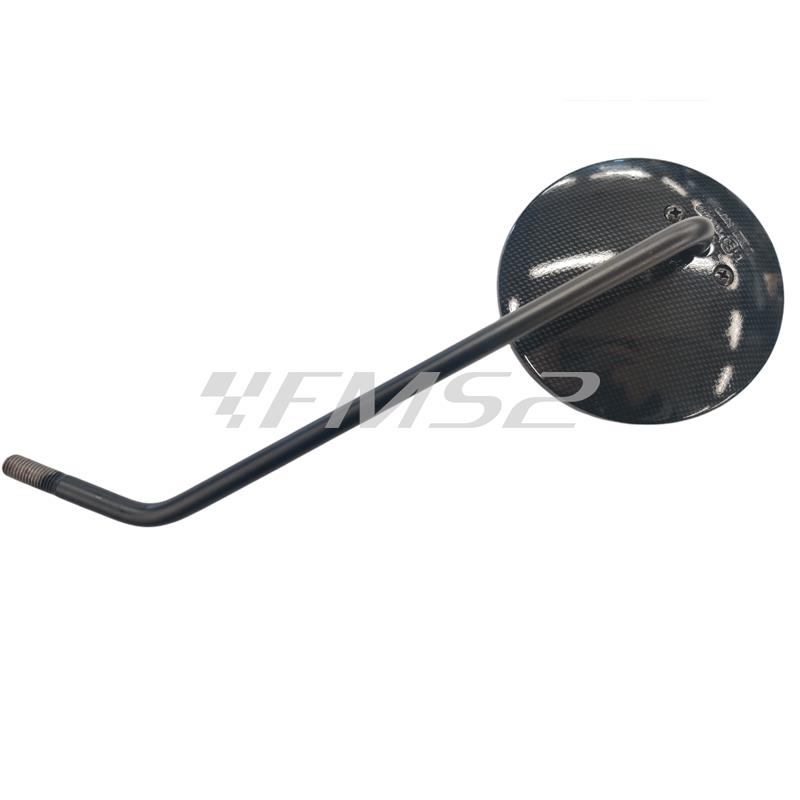 Retr. dx vespa -calotta carbon/asta nera, ricambio 1026CA