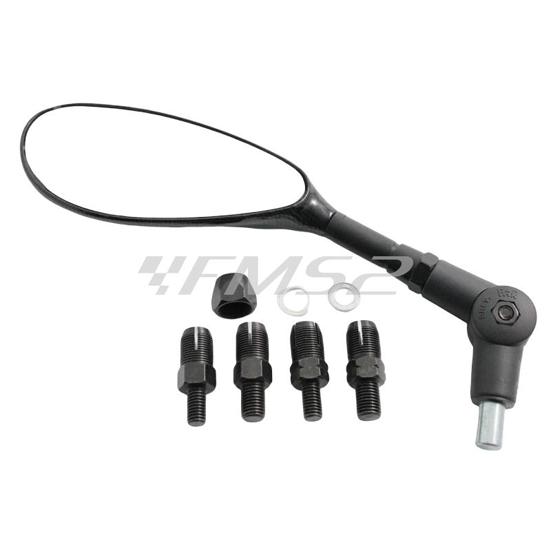 Specchietto retrovisore sinistro carbon completo di attacchi (FAR), ricambio 5779