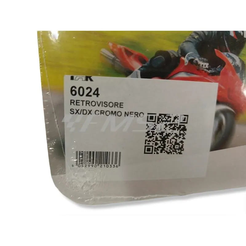 Retrovisore sx/dx cromo nero, ricambio 6024