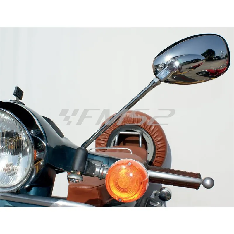 7088 Specchietto retrovisore completo di attacchi colore cromato (FAR)