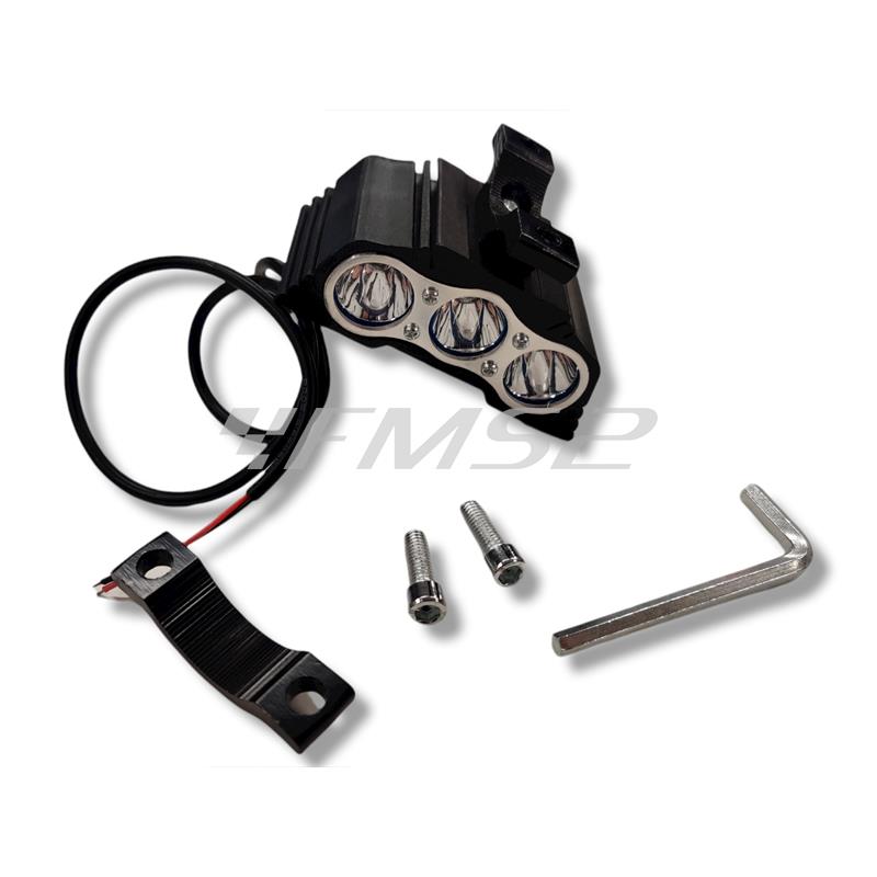 Proiettore ausiliario triplo led, ricambio 7658