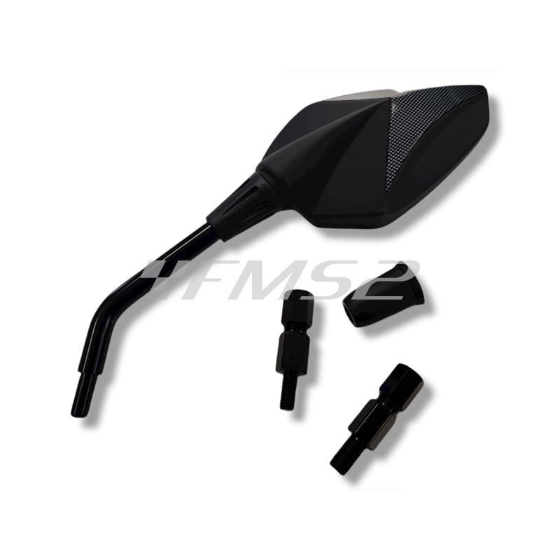 Retr. sx nero/ins. carbon, a manubrio -z, ricambio 7771