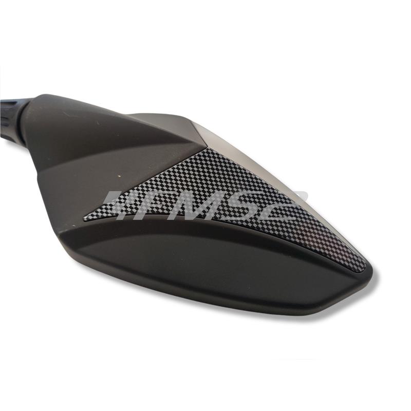 Retr. sx nero/ins. carbon, a manubrio -z, ricambio 7771