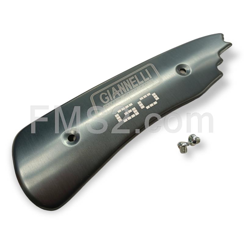 Protezione in alluminio per marmitta giannelli GO anodizzata con marchio, ricambio 11005