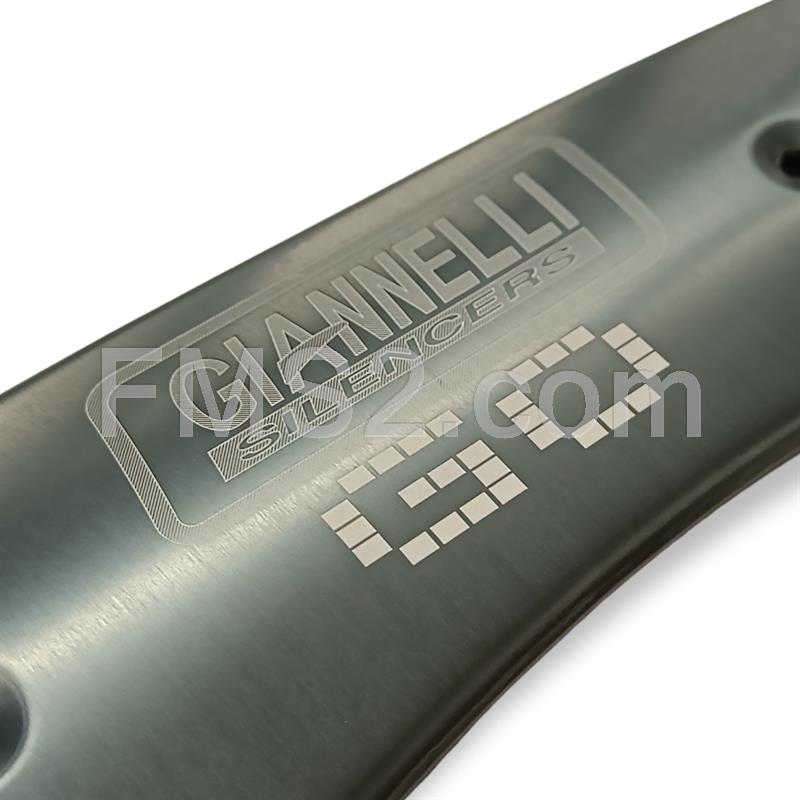 Protezione in alluminio per marmitta giannelli GO anodizzata con marchio, ricambio 11005