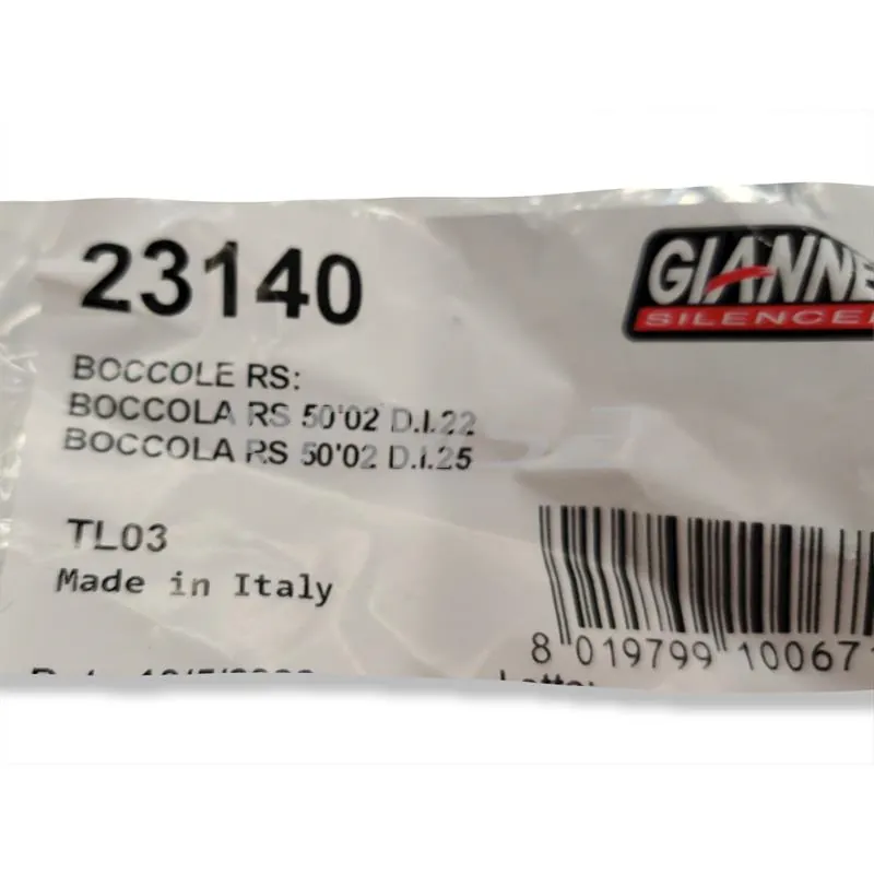 Kit boccole collettore marmitta Giannelli enduro e stradale 50 con motore Minarelli AM345 e AM6 con diametro scarico 25 mm e 28 mm, ricambio 23140