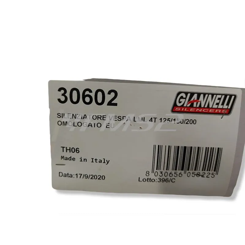 30602 Silenziatore gianneli per vespa lml 4t 125/150/200 omologato