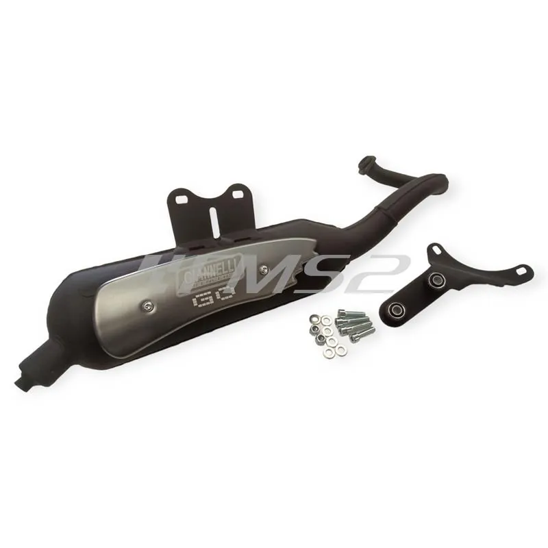 Marmitta Giannelli modello GO tipo originale per Scooter Piaggio Vespa ET2 e LX 50 cc 2 tempi prodotte dal 1996 al 2011, ricambio 31558R