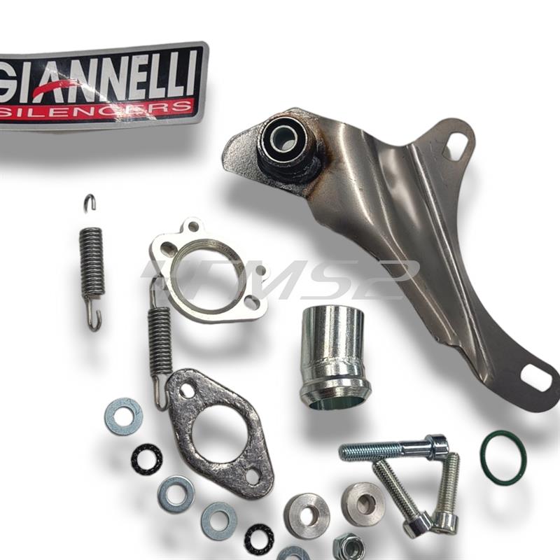 Marmitta Giannelli shot V4 per scooter con motore Piaggio omologata e silenziatore in carbonio, ricambio 31603V4