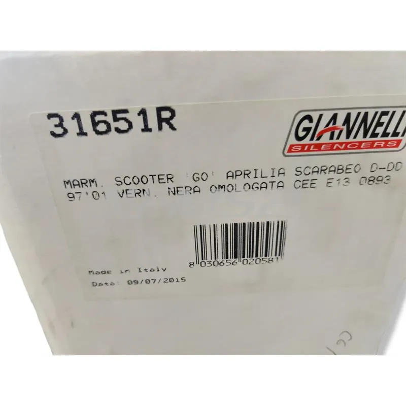 31651R Marmitta  scooter go   Aprilia Scarabeo d-dd (Giannelli)
