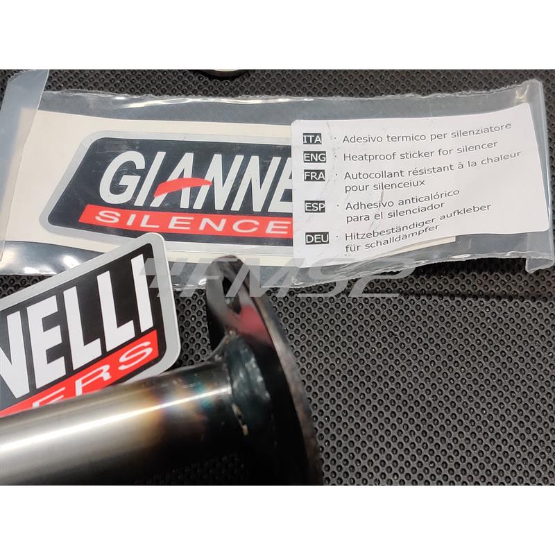 Silenziatore in alluminio per espansione Giannelli per Aprilia RS 50 e Derbi GPR prodotte dal 2006 in poi e con motore D50B, ricambio 33647HF