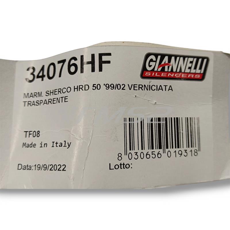 Marmitta espansione Giannelli per enduro Sherco HRD 50 cc  prodotti dal 1999 fino al 2002, codice 34076HF