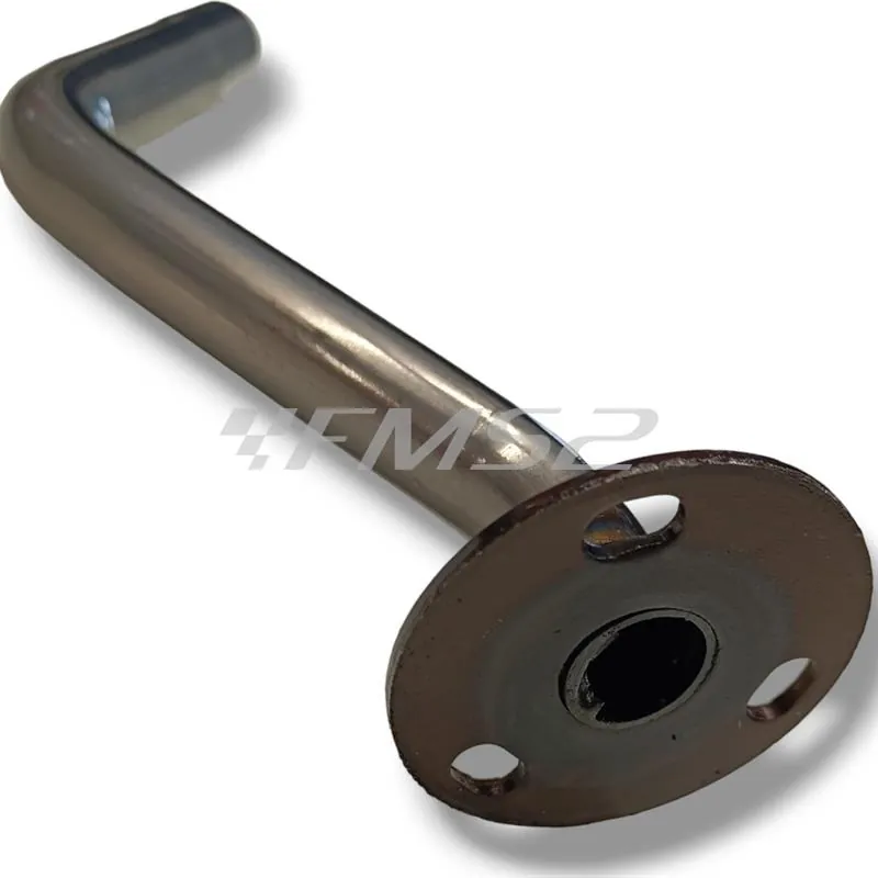 Silenziatore Giannelli in alluminio con forma tonda da abbinare alla pancia espansione codice 34076HF per ciclomotore enduro Sherco HRD 50 cc prodotti dal 1999 fino al 2002, codice 34077HF