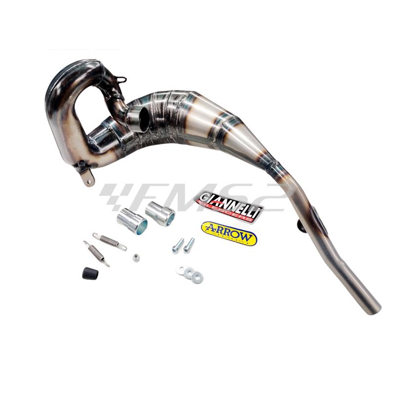 Marmitta espansione Giannelli modello Sonic con diametro imbocco silenziatore da 22 mm per enduro e motard Beta RR 50cc prodotti dal 2021 fino al 2022 con type C5, codice 34090HF