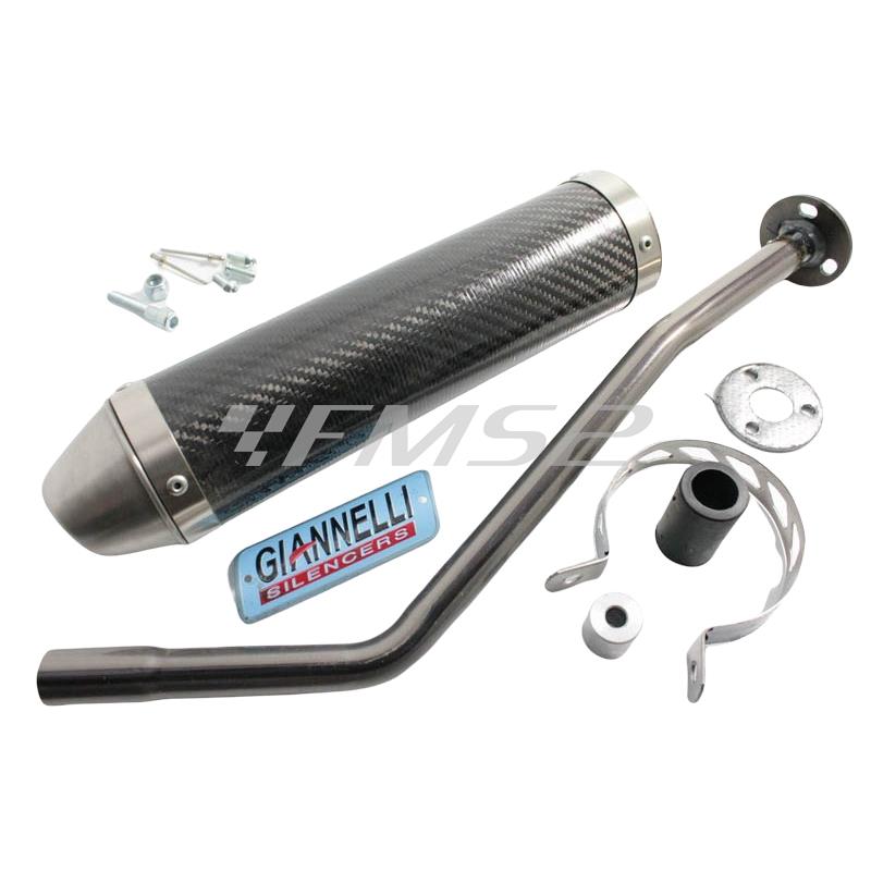 Silenziatore Giannelli in carbonio per Aprilia sinistro-mx 50 dal 2006 in poi, ricambio 34684HF