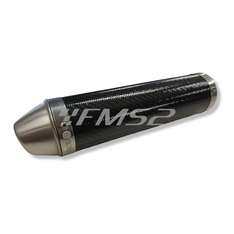 34688HF Silenziatore marmitta Giannelli per ciclomotore Beta 50 enduro dal 2009 al 2011 in carbonio ed omologato