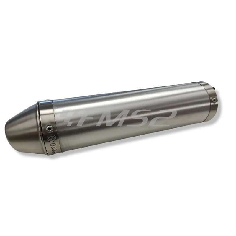 Silenziatore in alluminio Giannelli diametro 70 mm ksr moto tr50sm/, ricambio 34695HF