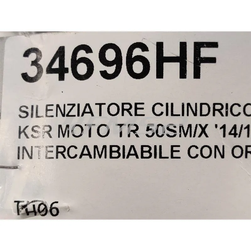 Silenziatore cilindro carbonio diam.70mm ksr moto tr50sm, ricambio 34696HF