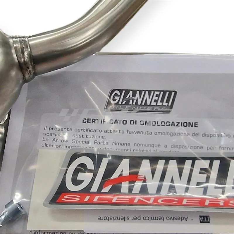 Silenziatore Giannelli Sonic 34711HS per BETA ENDURO/MOTARD RR 50cc prodotti dal 2021 fino al 2022 (type C5) con Ø innesto 22mm omologato in alluminio anodizzato nero