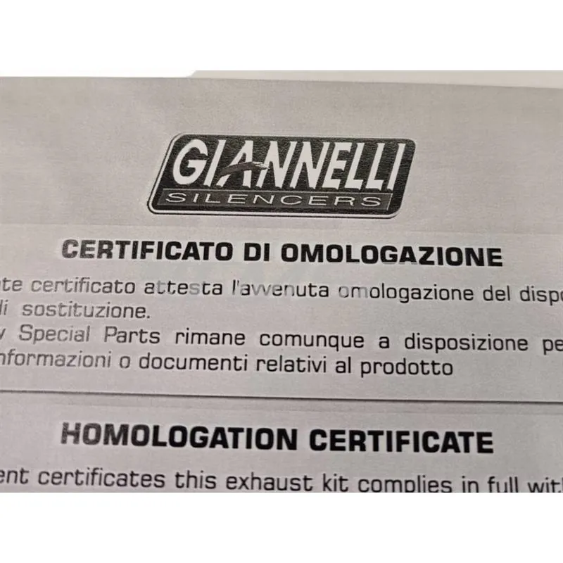 Silenziatore omologato sonic in alluminio anodizzato nero con fondello in carbonio da abbinare alla pancia originale oppure alla Giannelli 34093HF per Fantic Motor euro 5 prodotti dal 2021 in poi, ricambio 34713HS