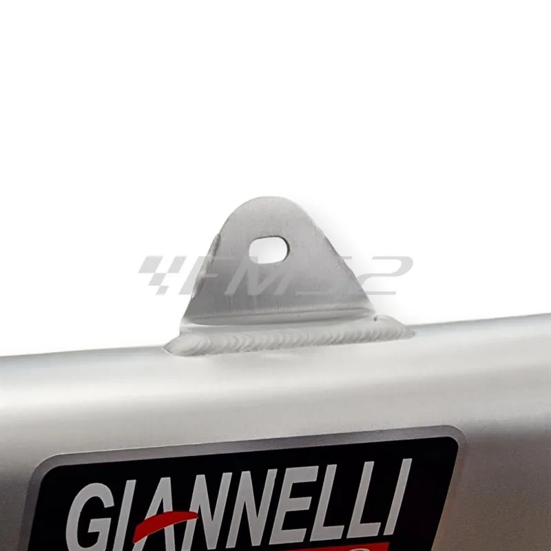 Silenziatore Giannelli Sonic 34718HS per BETA ENDURO/MOTARD RR 50cc prodotti dal 2022 in poi (type C5) con Ø innesto 24mm omologato in alluminio anodizzato argento