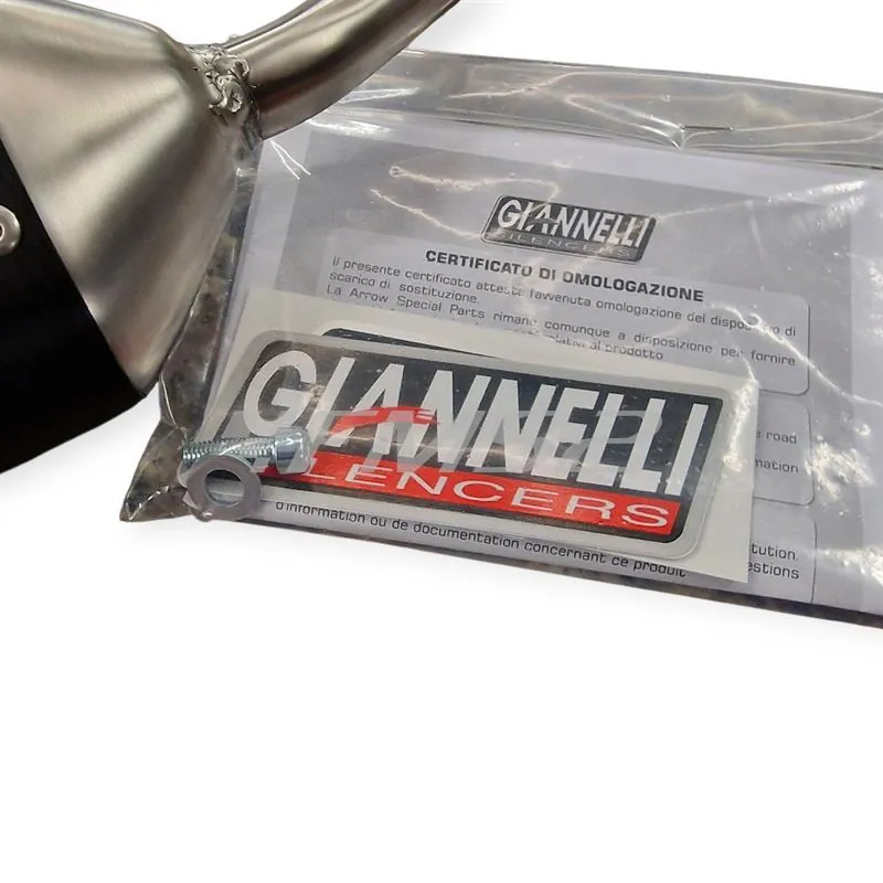 Silenziatore Giannelli Sonic 34719HS per BETA ENDURO/MOTARD RR 50cc  prodotti dal 2022 in poi (type C5) con Ø innesto 24mm omologato in alluminio anodizzato nero