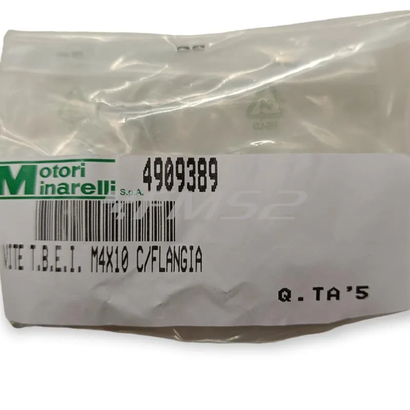 Vite t.b.e.i m4x10 c/flangia, ricambio 4909389