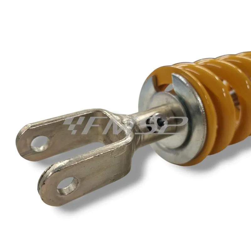 Mono ammortizzatore posteriore HM-Vent regolabile precarico molla con serbatoio a gas e monta su tutte le versioni HM e Vent 50 con attacco occhiello e forchetta prodotti dal 1995 in poi, ricambio K02720755