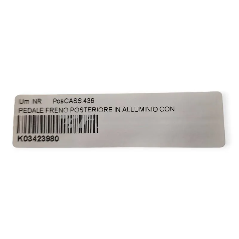 K03423980 Pedale freno posteriore in alluminio con puntale specifico per HM-VENT BAJA / DERAPAGE / SKATE 50 cc prodotti dopo il 2024
