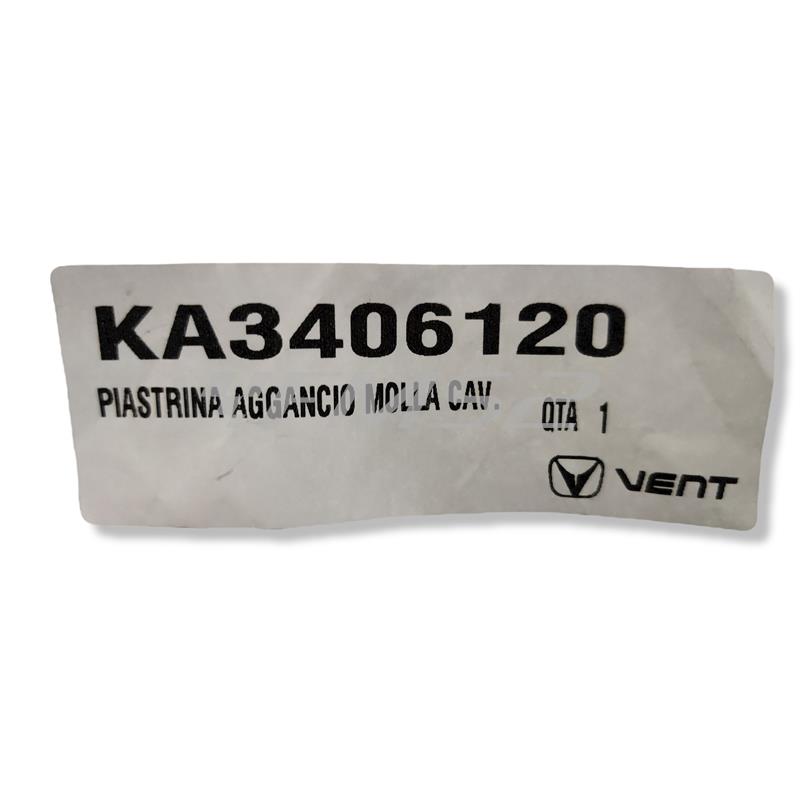 Piastrina aggancio molla cavalletto laterale HM-Vent per enduro e motard prodotti dal 2004 in poi 50, 125, 25 e 450 cc 2 tempi e 4 tempi, ricambio KA3406120