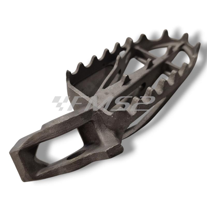Pedana poggiapiedi destra HM-Vent in acciaio trattato per utilizzo sui CRE, Baja, Derapage, Crm, RR, CRM, 50 e 125 cc 2 e 4 tempi prodotti dal 2006 in poi, ricambio KA3406501