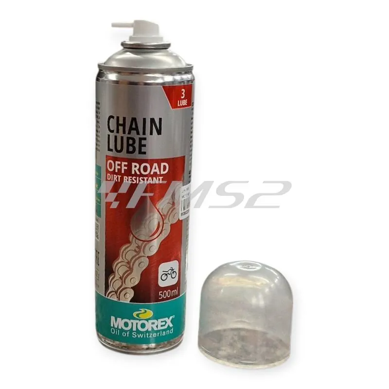 Lubrificante catena off-road spray Motorex - bomboletta spray da 500 ml, ricambio M302281