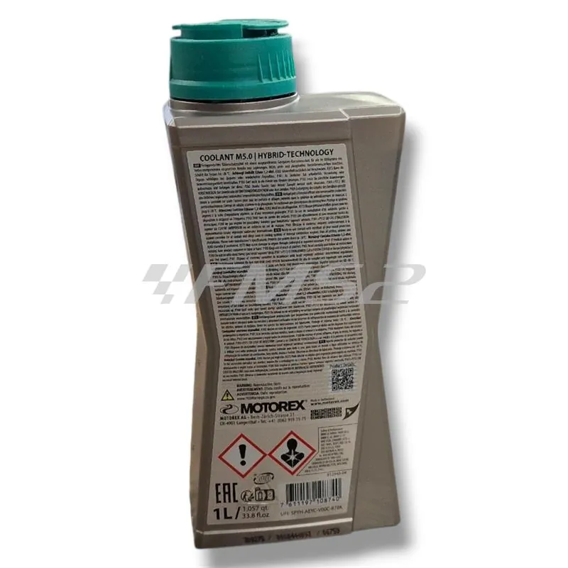Liquido di raffreddamento Motorex M5.0 azzurro pronto all'uso - flacone da 1 litro, ricambio M308275