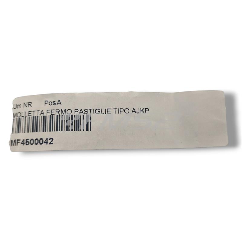 Molletta ferma pastiglie freno Motoforce per pinza tipo AJP utilizzabile su scooter, ciclomotori e applicazioni varie, ricambio MF4500042