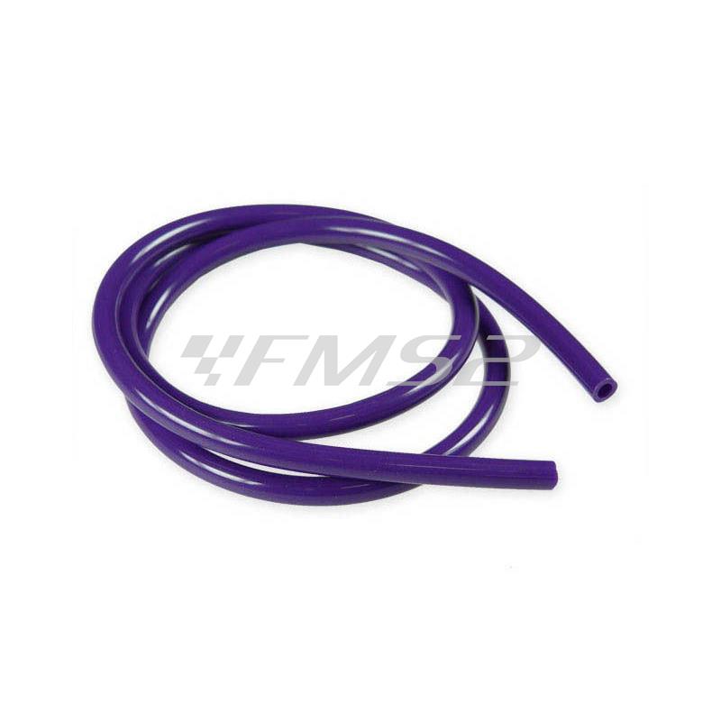 Tubo benzina in gomma siliconica colore viola, rotolo con prezzo al metro, (Motoforce), ricambio MF4800829