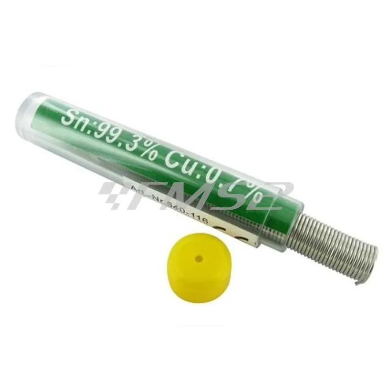 Filo di stagno morbido per Saldatura distribuito da Motoforce con spessore da 1 mm e lunghezza totale di 3 metri, ricambio MF9920162