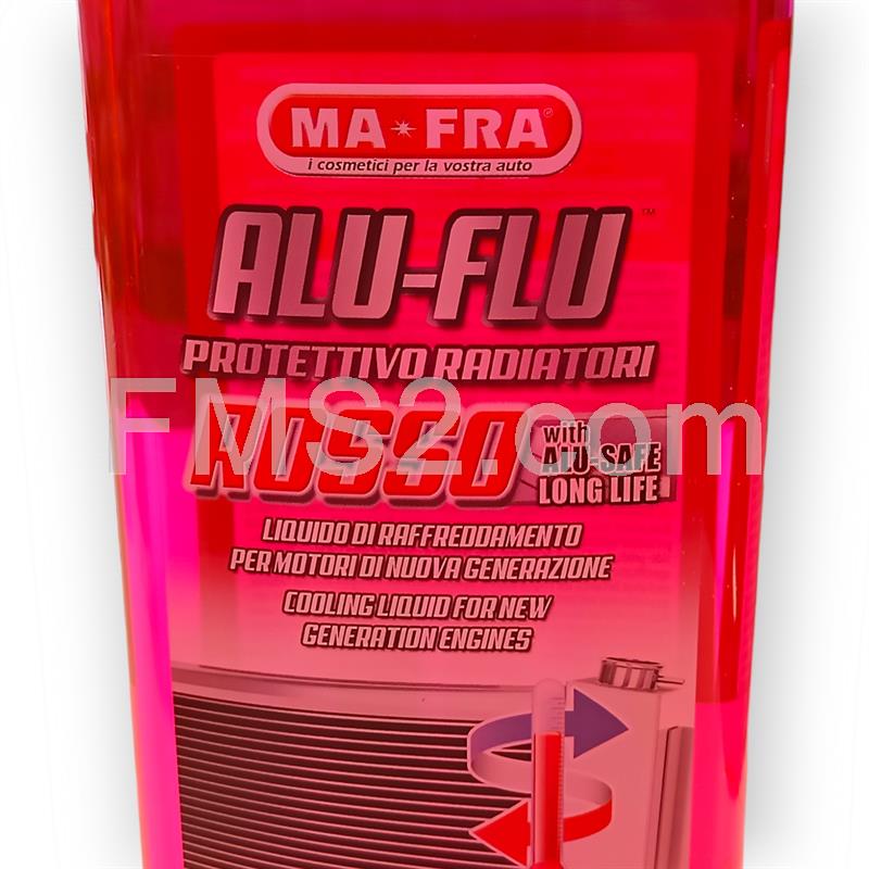 Flacone Mafra Alu flu liquido di raffreddamento long life concentrato di colore rosso in flacone da 1000 ml, ricambio H0170
