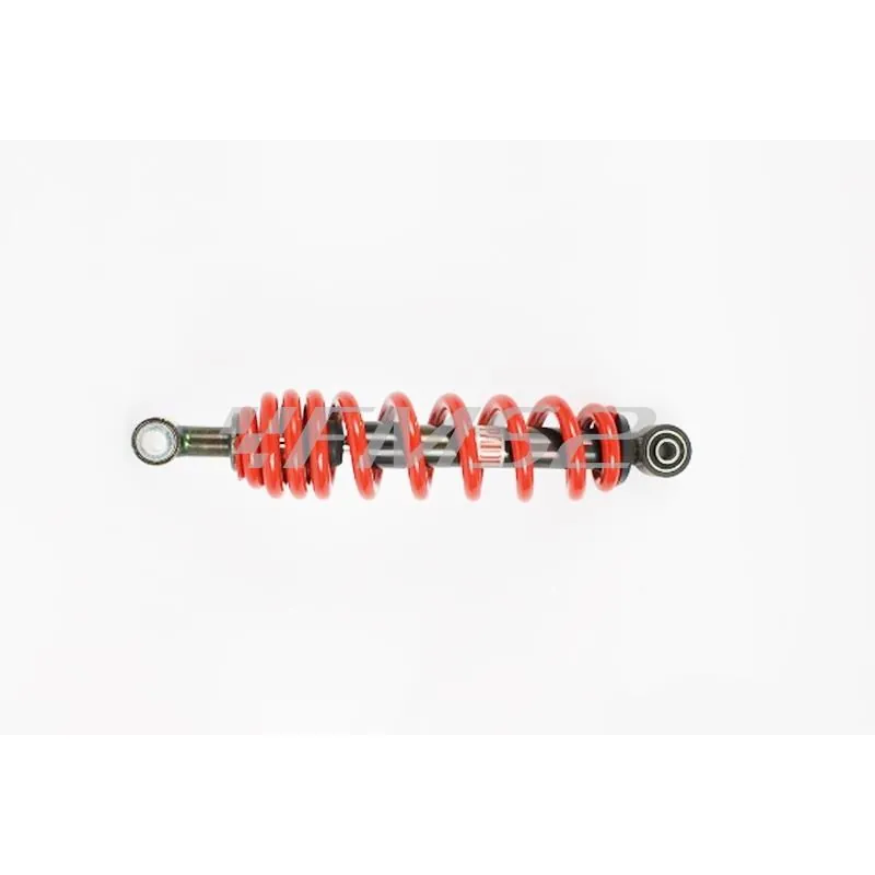 Ammortizzatore idraulico Malaguti per minicross Grizzly ruote da 12 pollici e 10 pollici con lunghezza di 260 mm e molla di colore rosso, ricambio 01006001