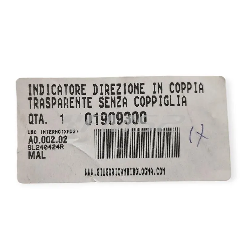 01909300 Indicatori di direzione trasparenti in coppia