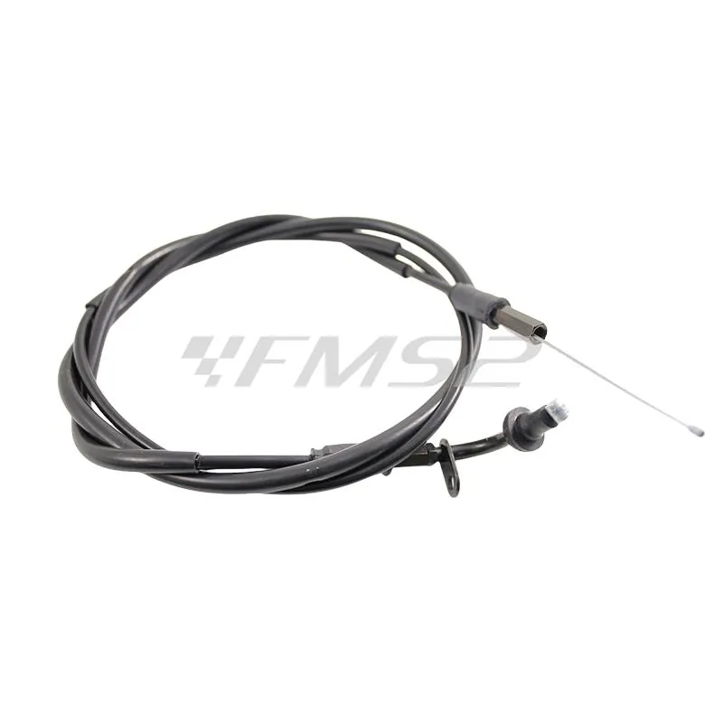 Trasmissione gas unico per  scooter F10-F12-F15 nera (Malaguti), ricambio 03408003