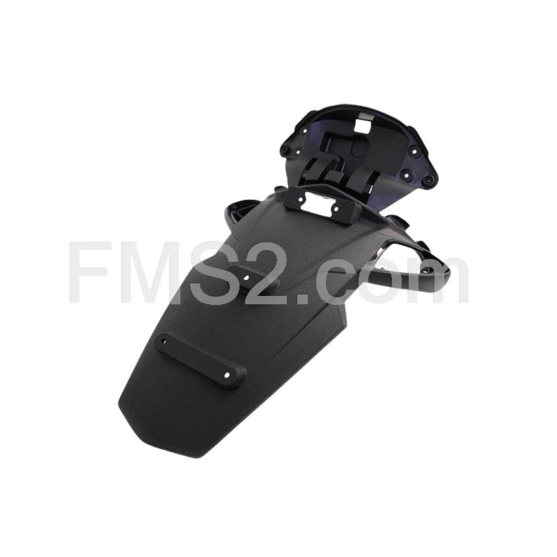 Parfango con codino porta targa posteriore Malaguti F12r in plastica nera, ricambio 06328403