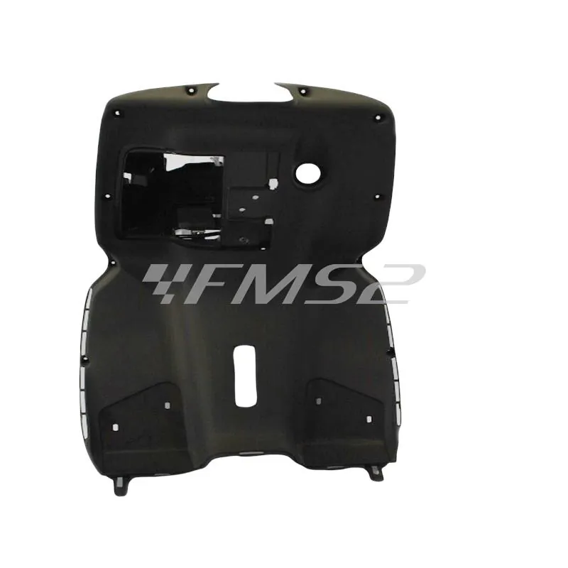Scudo paragambe originale Malaguti in plastica di colore nero con glitter per scooter Malaguti Phantom F12 con raffreddamento ad aria, ricambio 06504403