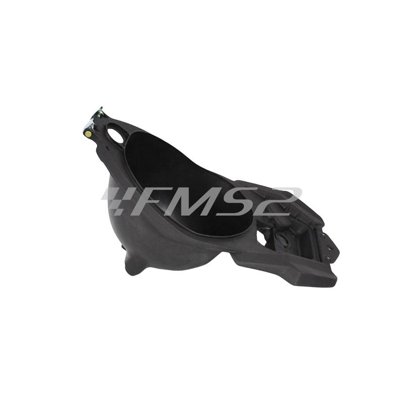 Vano porta casco sotto sella in plastica di colore nero per scooter Malaguti modello F12R 50 cc raffreddati a liquido e aria prodotti dal 2007 in poi, ricambio 06511303